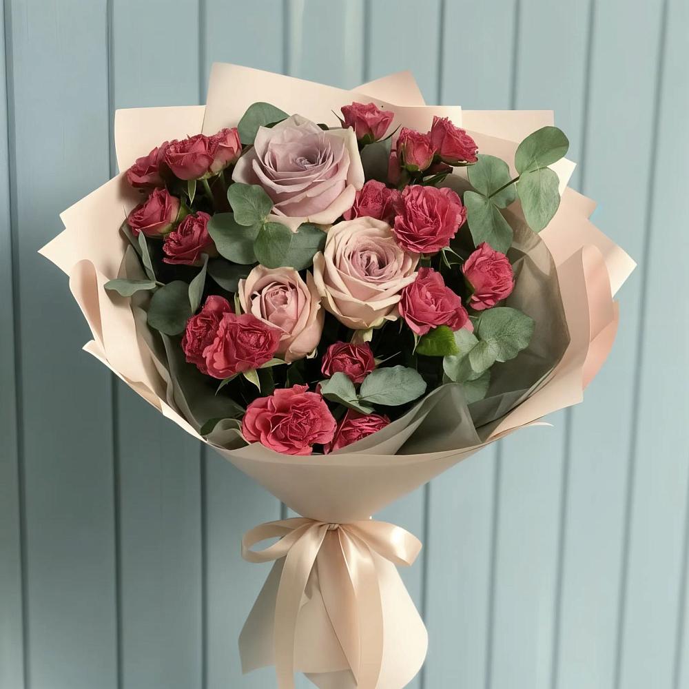 Букет цветов из: Гвоздики и Розы в Подколодновке
