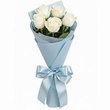 Букет 5 Белых роз Проуд в Подколодновке