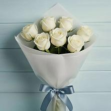 Букет 7 Белых роз Эдлесс Лав в Подколодновке