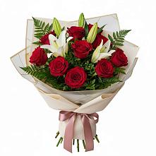 Букет цветов из:  Лилии и Розы в Подколодновке