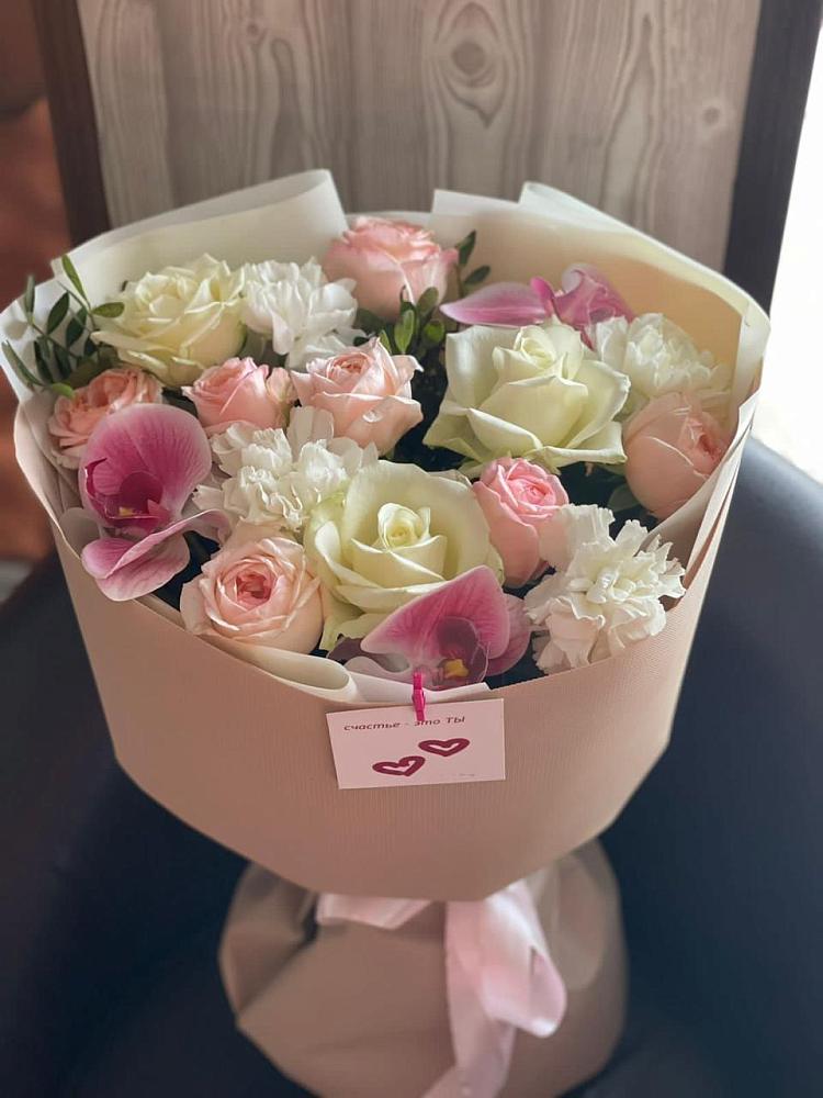 Букет цветов из: Орхидеи, Розы и Гвоздики в Подколодновке