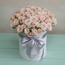 Цветочная композиция из Розы в шляпной коробке в Подколодновке