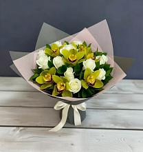 Букет цветов из:  Орхидеи и Розы в Подколодновке