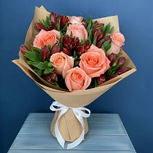 Букет цветов из:  Розы и Альстромерии в Подколодновке