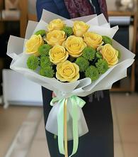 Букет цветов из:  Хризантемы и Розы в Подколодновке