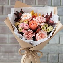 Букет цветов из:  Гвоздики, Хризантемы и Розы в Подколодновке