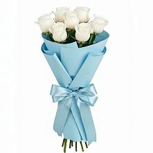 Букет 7 белых роз Проуд в Подколодновке