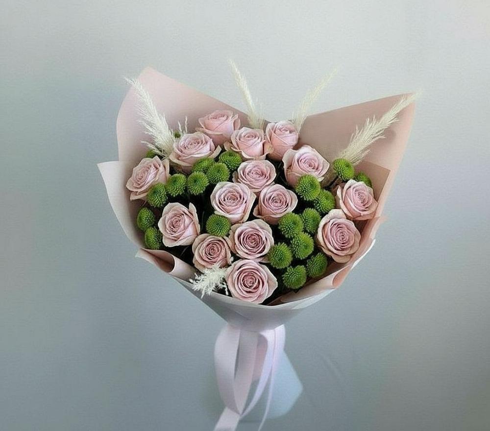 Букет цветов из: Розы и Хризантемы в Подколодновке