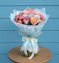 Букет цветов из:  Хризантемы и Розы в Подколодновке