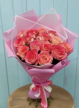 Букет 15 Розовых роз Равель в Подколодновке